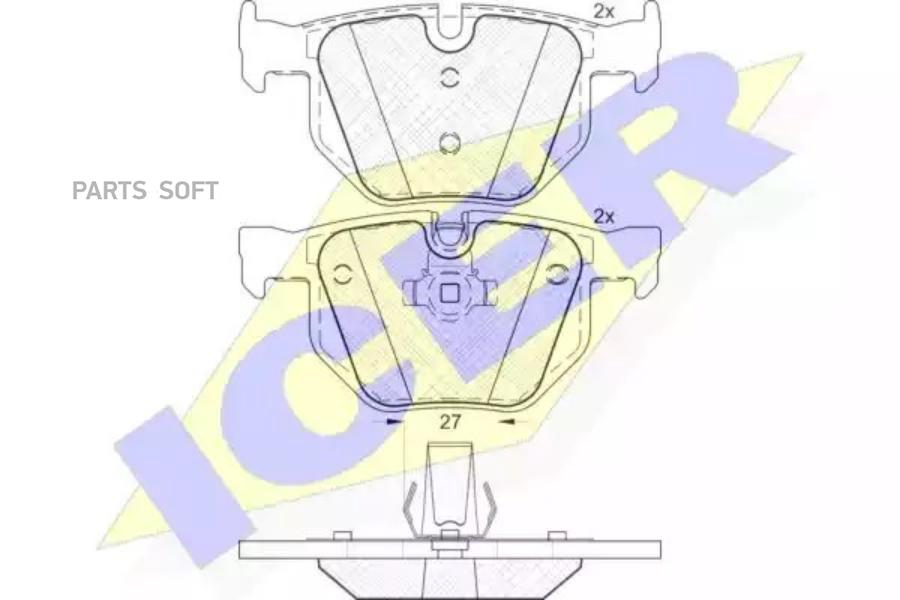 

Колодки торм.зад. BMW 325, 330, 335, 520, 520D, 523, 525, 530, 630 ICER