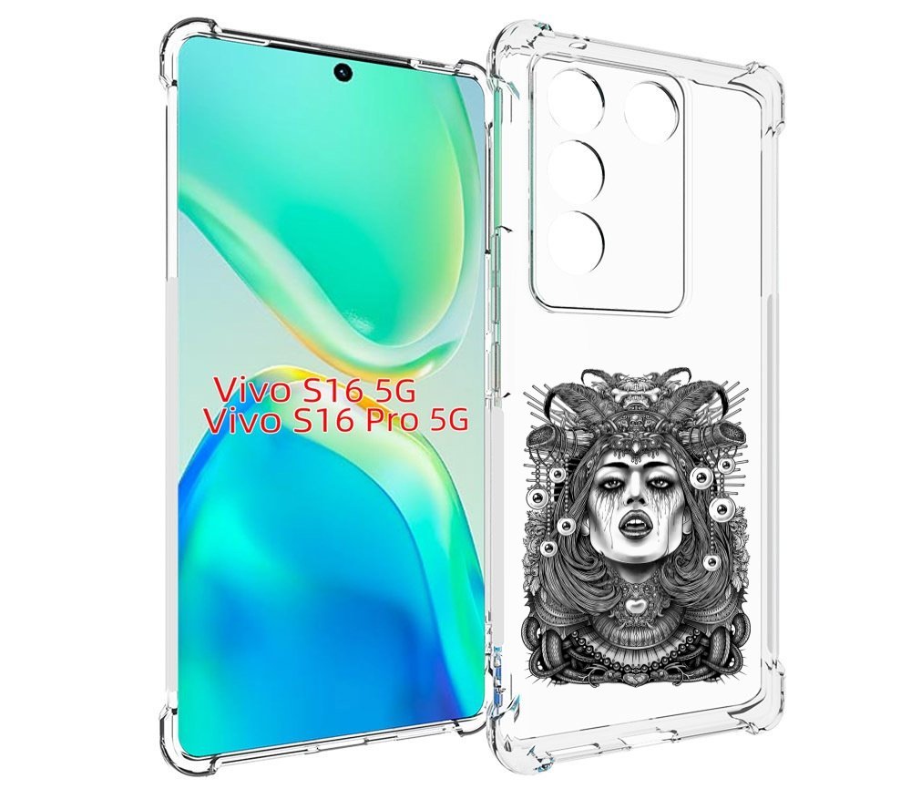 

Чехол MyPads портрет девушки черно белый для Vivo S16 5G / S16 Pro 5G / V27 / V27 Pro, Tocco