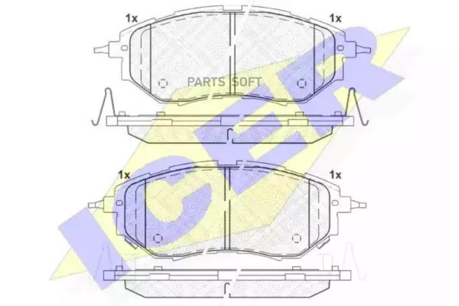 

Колодки торм.пер. SUBARU Legacy IV 3.0 09/03->/ Outback 2.5/3.0 11/03->/ Tribeca 3.0 ICER