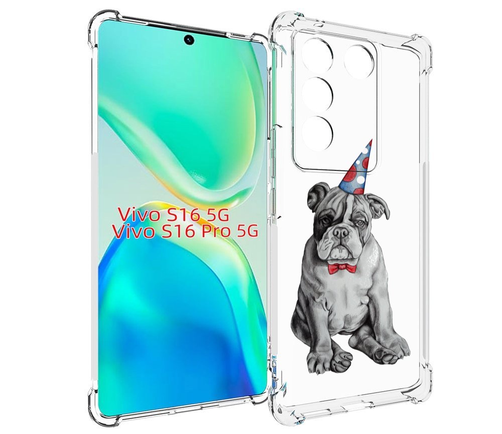 

Чехол MyPads праздничный щенок для Vivo S16 5G / S16 Pro 5G / V27 / V27 Pro, Tocco