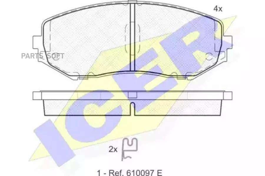 

Колодки торм.пер. SUZUKI Grand Vitara 1.6/1.9DDiS/2.0/2.4/3.2 98-> ICER