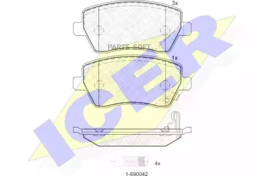 

Колодки торм.пер. SUZUKI Swift III 1.3/DDiS/1.5 02/05-> ICER