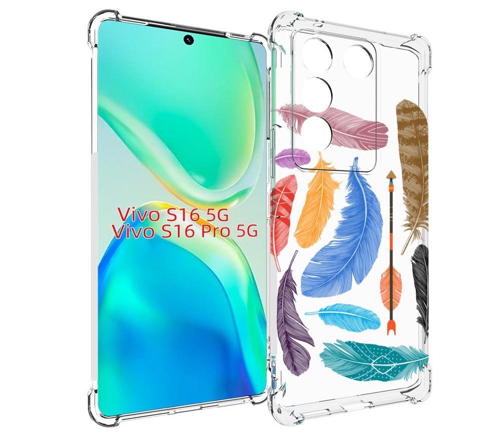 

Чехол MyPads разноцветные перья для Vivo S16 5G / S16 Pro 5G / V27 / V27 Pro, Tocco