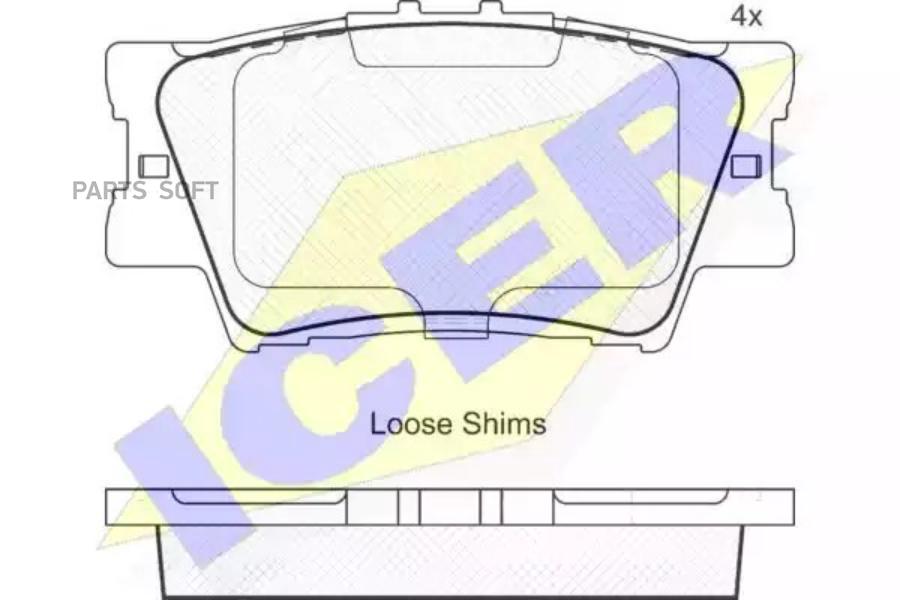 

Колодки торм.зад. TOYOTA Rav 4 III 2.0/2.2D 03/06-> ICER