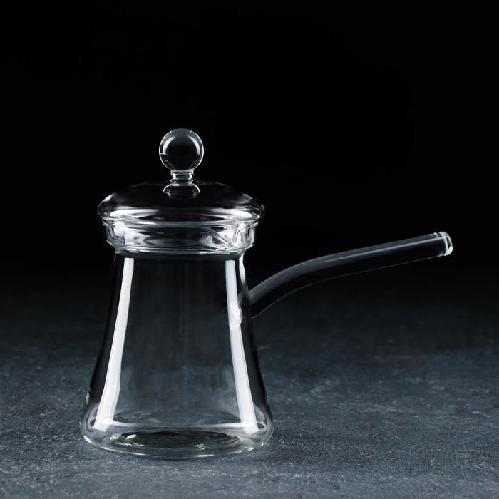 

Турка с крышкой «Арабика», 350 мл, 19x8,5x14 см, Прозрачный