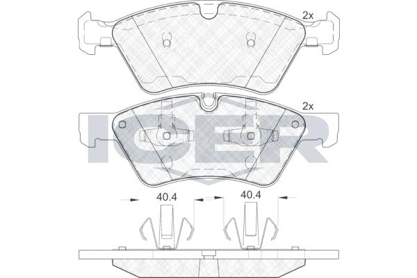 

Колодки торм.пер. MERCEDES W211/X164/W164/W251 320CDI/350/500 01/06-> ICER