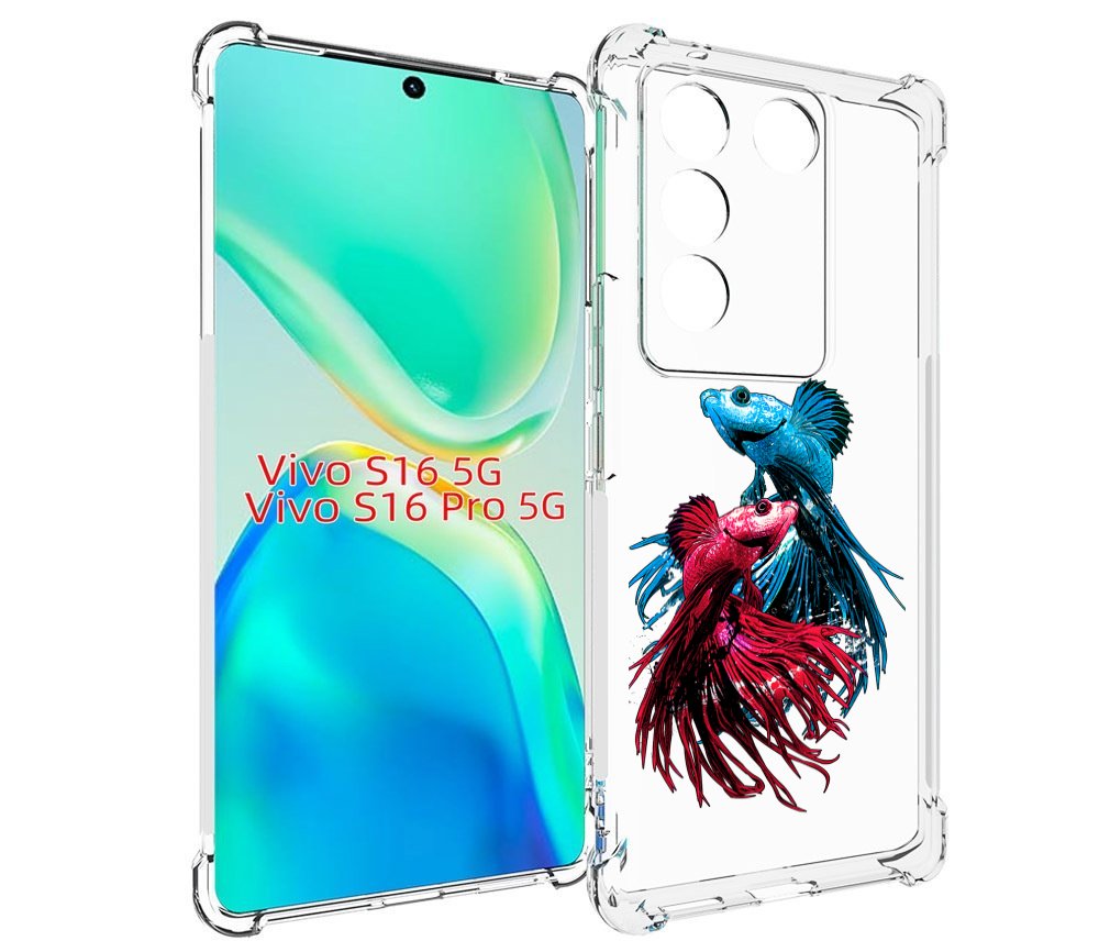 

Чехол MyPads рыбы петушки для Vivo S16 5G / S16 Pro 5G / V27 / V27 Pro, Tocco