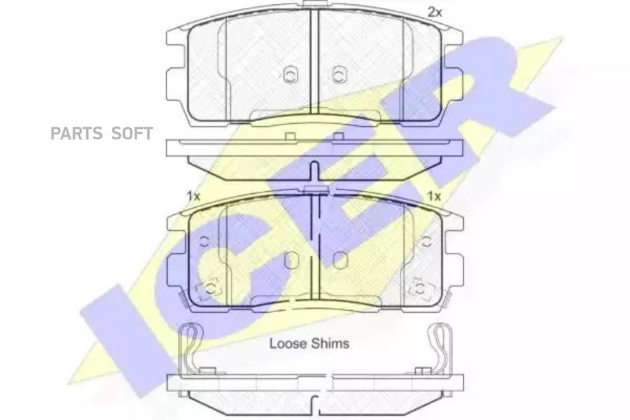 

Колодки торм. зад. CHEVROLET CAPTIVA/OPEL ANTARA 2.4/3.2 06 ICER