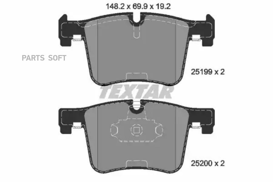 

Тормозные колодки Textar дисковые 2519901