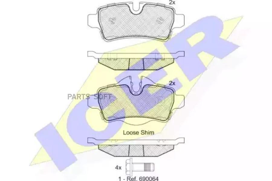 

Колодки торм. зад MINI MINI (R55/R56/R57/59) 10.06-> ICER