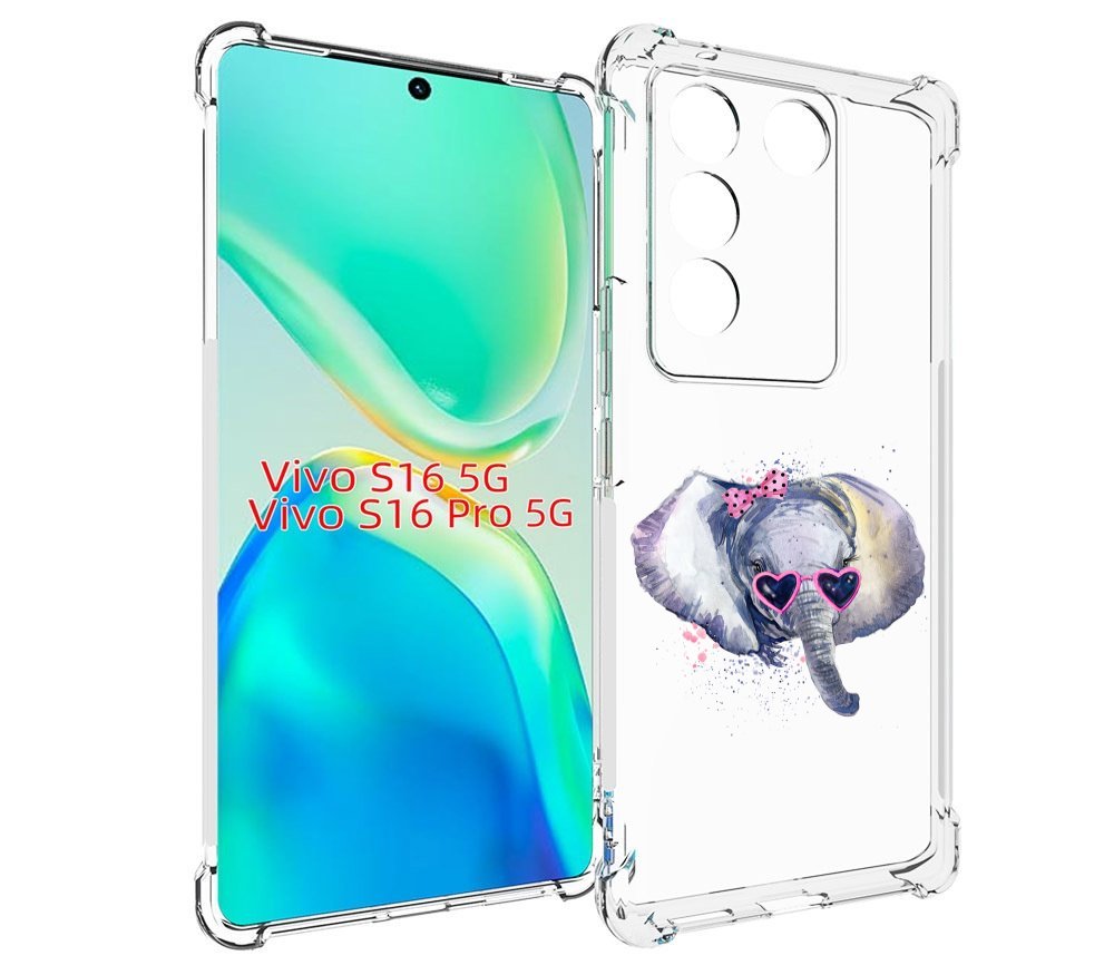 

Чехол MyPads слоник в очках для Vivo S16 5G / S16 Pro 5G / V27 / V27 Pro, Tocco