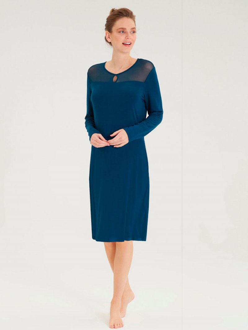 

Ночная сорочка женская BlackSpade BS50342 синяя M, BS50342