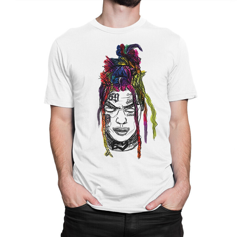 фото Футболка мужская dream shirts 6ix9ine 1000597222 белая l