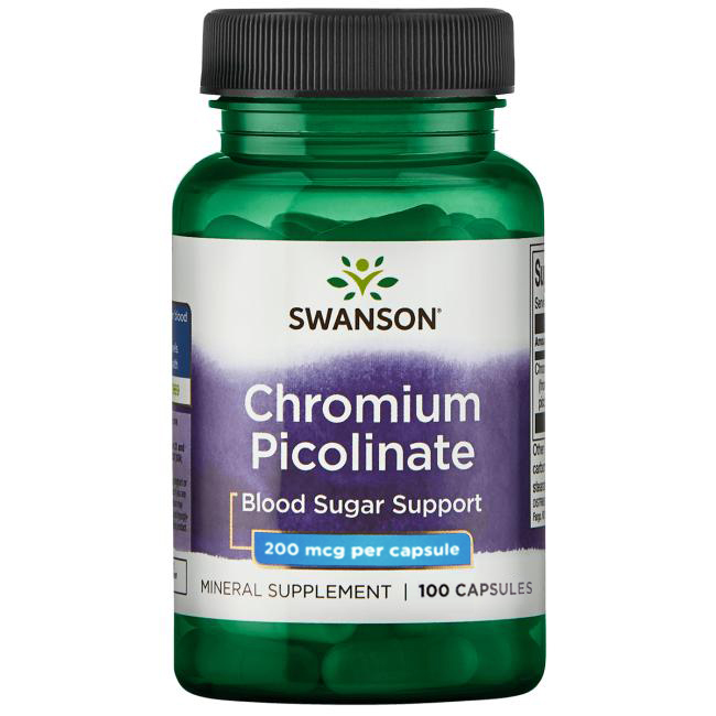 Купить Хром пиколинат SWANSON Chromium Picolinate 200 мкг (100 капсул)
