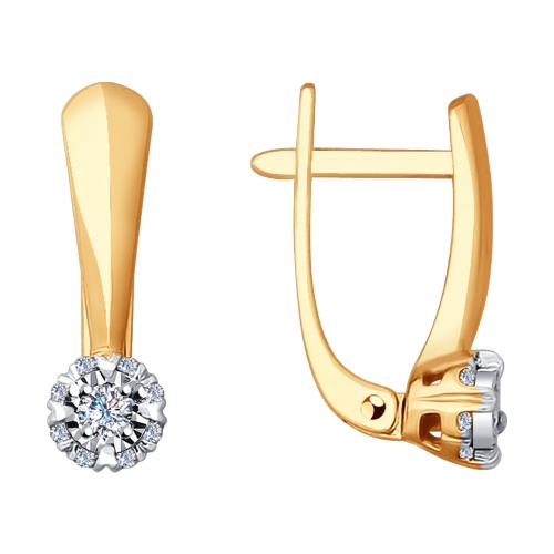 

Серьги из красного золота ЯХОНТ Золотой 201561, бриллиант, 201561