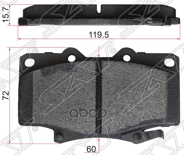 

Колодки Тормозные Перед Toyota Land Cruiser 80 92-98 Sat арт. ST-04465-YZZ53