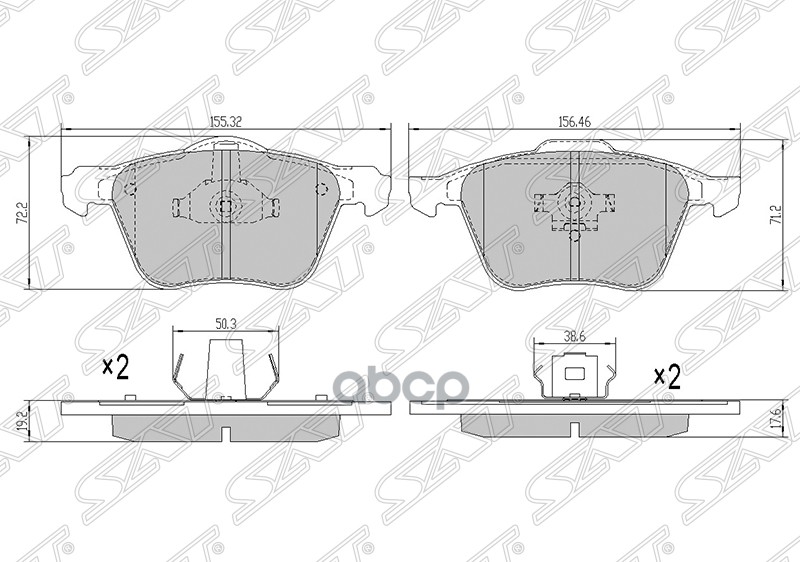 

Колодки Тормозные Перед Volvo Xc90/S60/S80/V70 Диск 15/16 Sat арт. ST-30793231