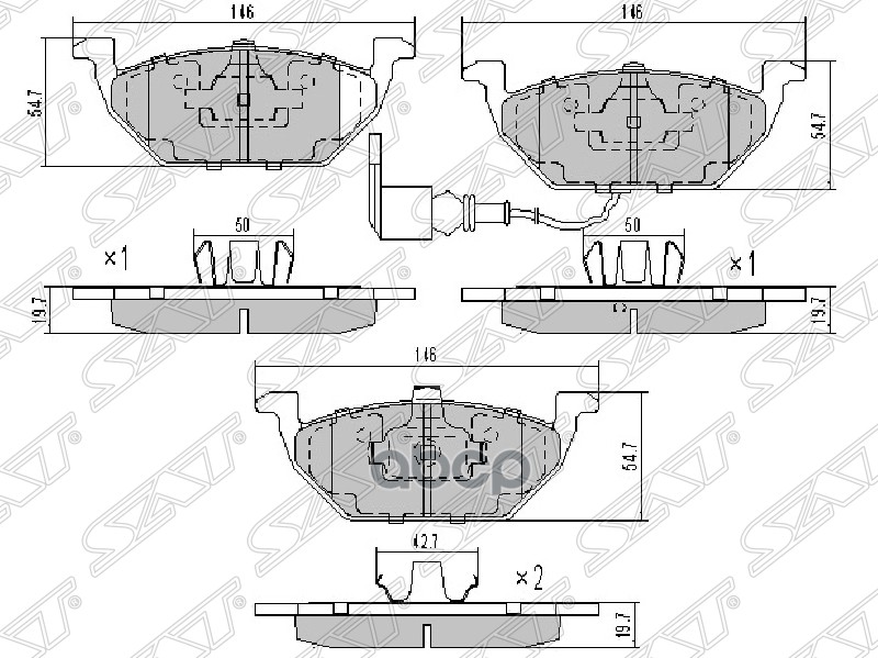 

Колодки Тормозные Перед Vw Polo 10- Audi A1 11- Skoda Fabia 07- Sat арт. ST-JZW698151