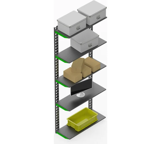 

Металлическая система хранения Metalex SMFV2008030 80x30x200 серо-зеленый, Разноцветный