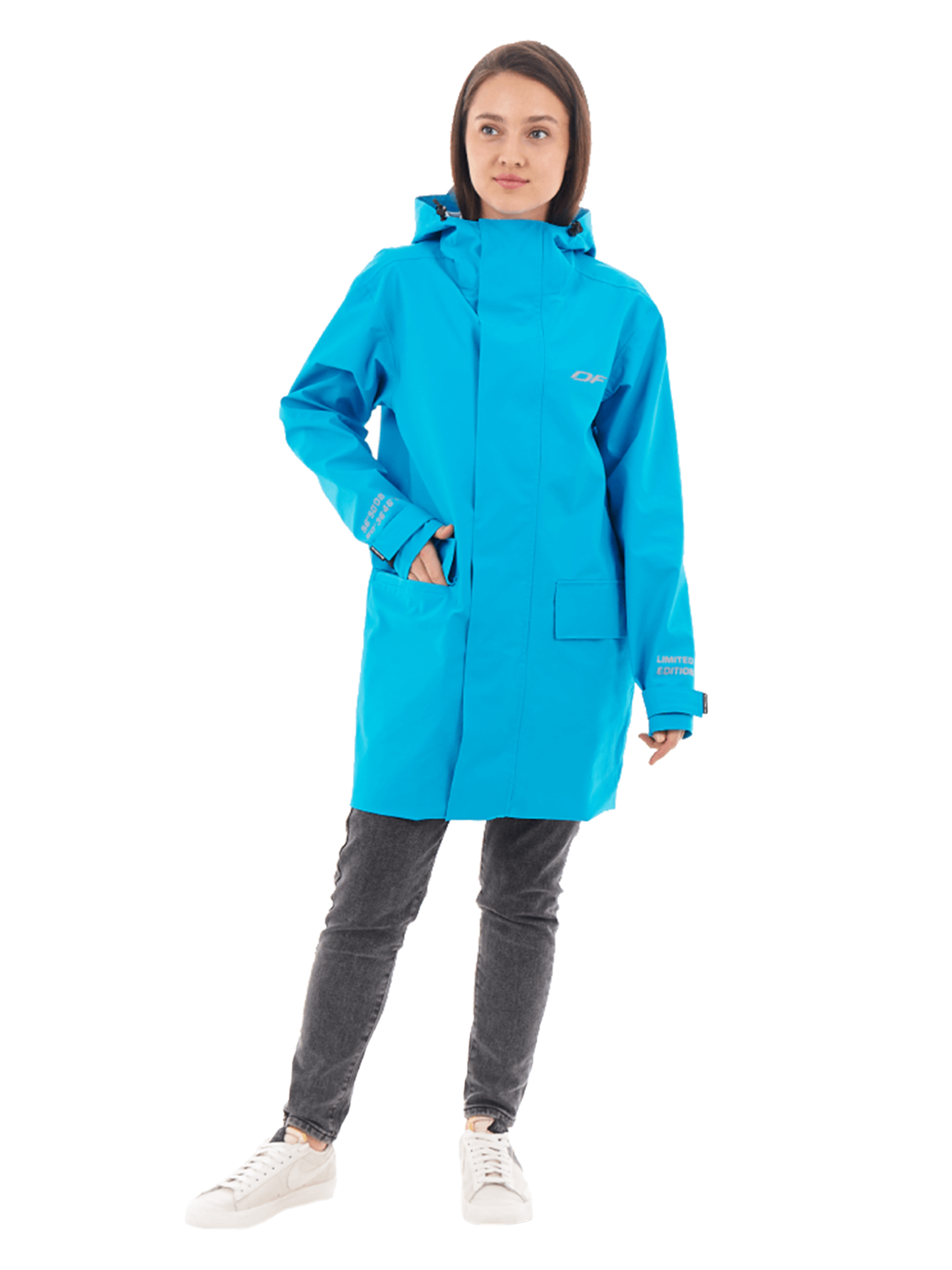 Ветровка женская DRAGONFLY Df Raincoat 2.0 голубая M