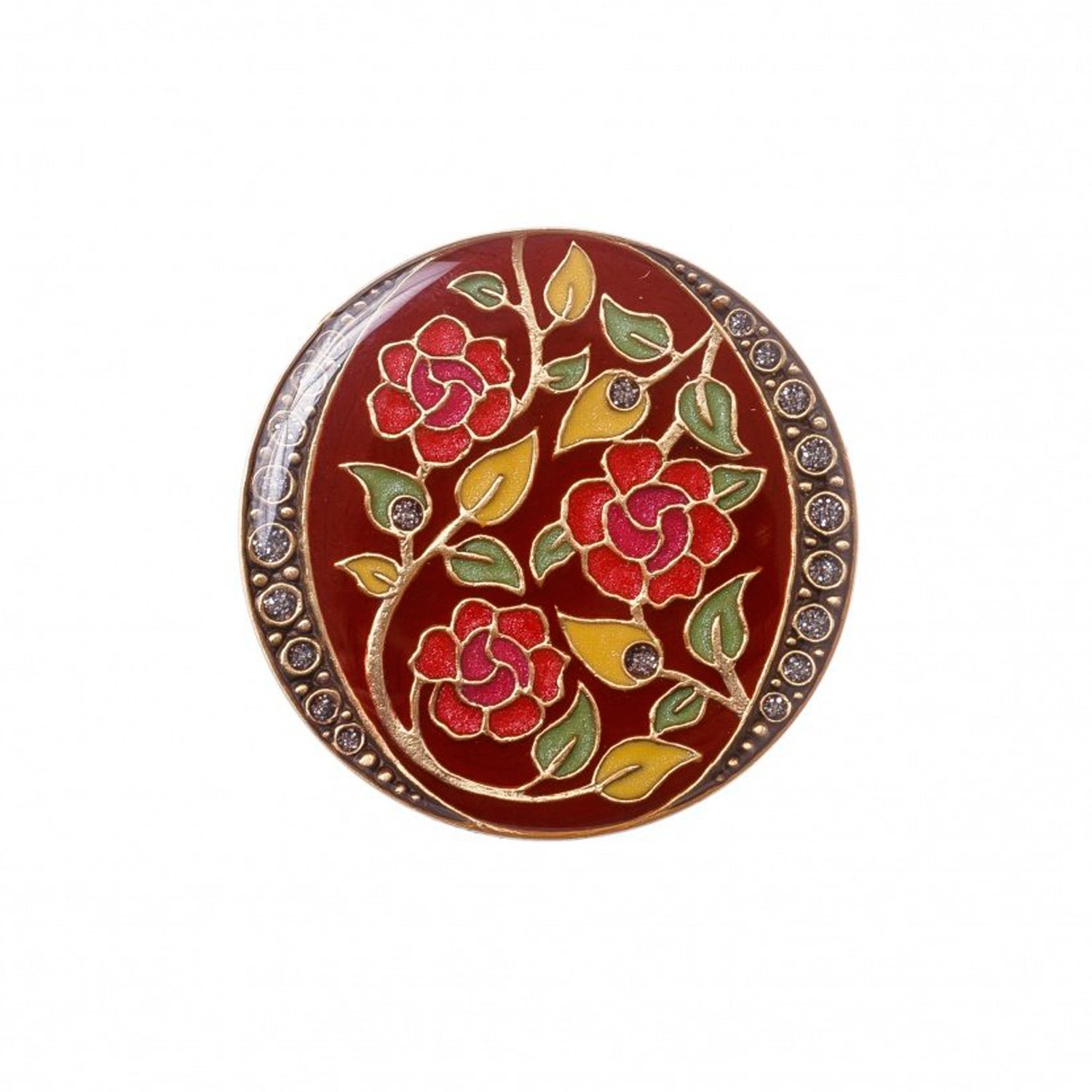 

Брошь из бижутерного сплава/бронзы с эмалью Clara Bijoux F77097 R, F77097 R