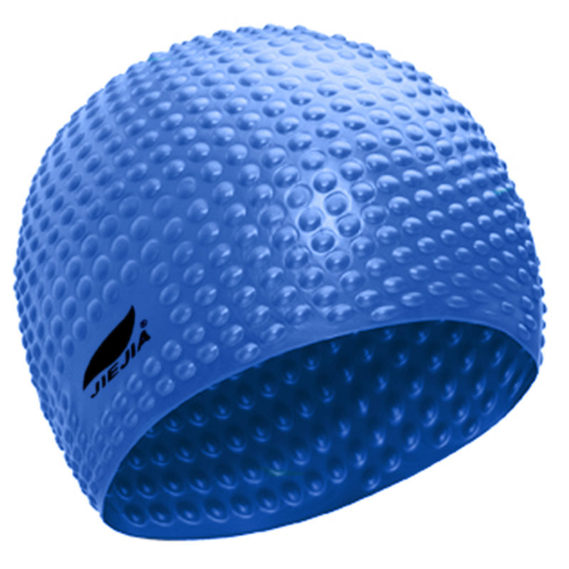 Шапочка для плавания Sportex силиконовая Bubble Cap синий