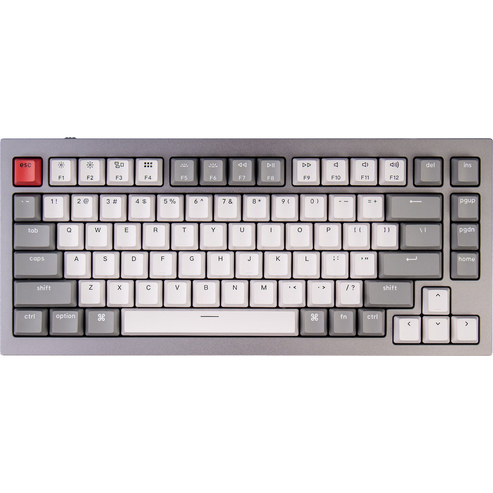 фото Клавиатура qmk keychron q1 (gateron g phantom red switch) rgb grey