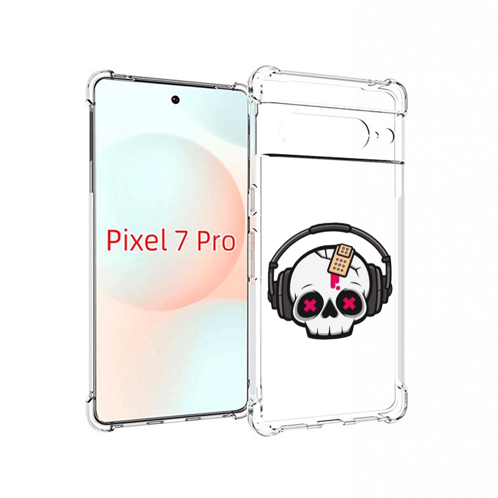 

Чехол Mypads Черепок В Наушниках Для Google Pixel 7 Pro, Прозрачный, Tocco