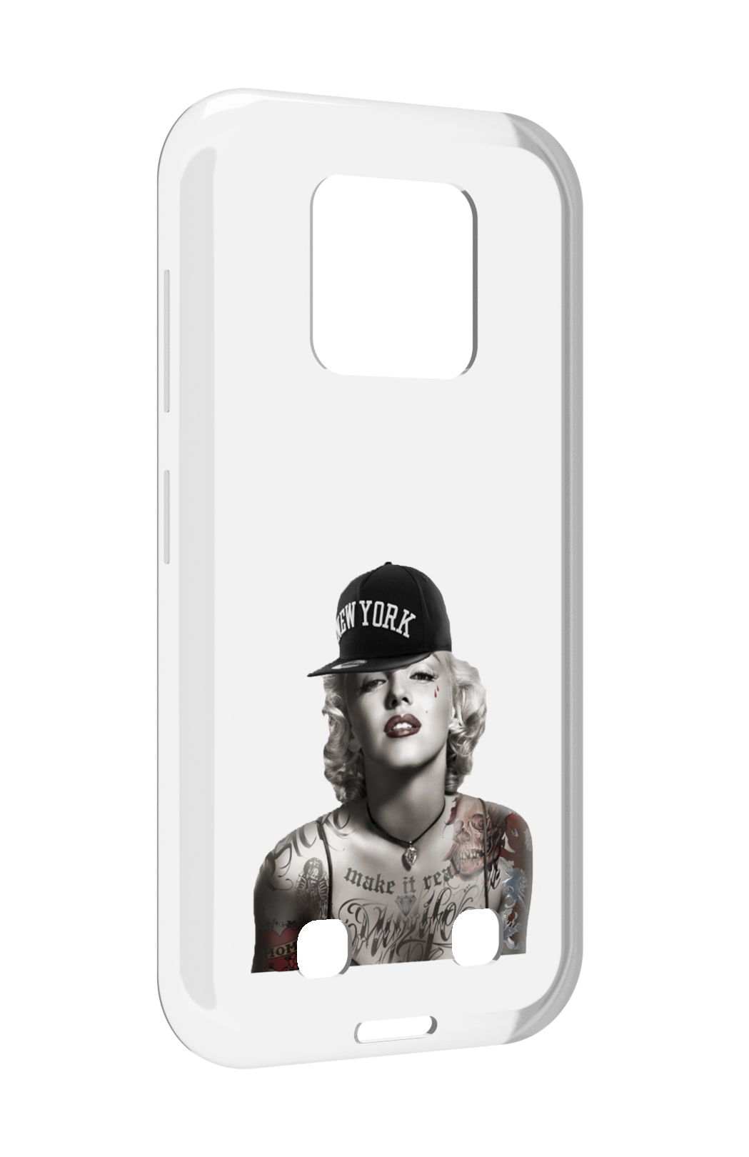 

Чехол MyPads Мерлин Монро с тату женский для Oukitel WP18, Прозрачный, Tocco