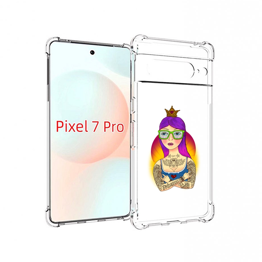 Чехол Mypads Девушка В Татуировках С Короной Для Google Pixel 7 Pro