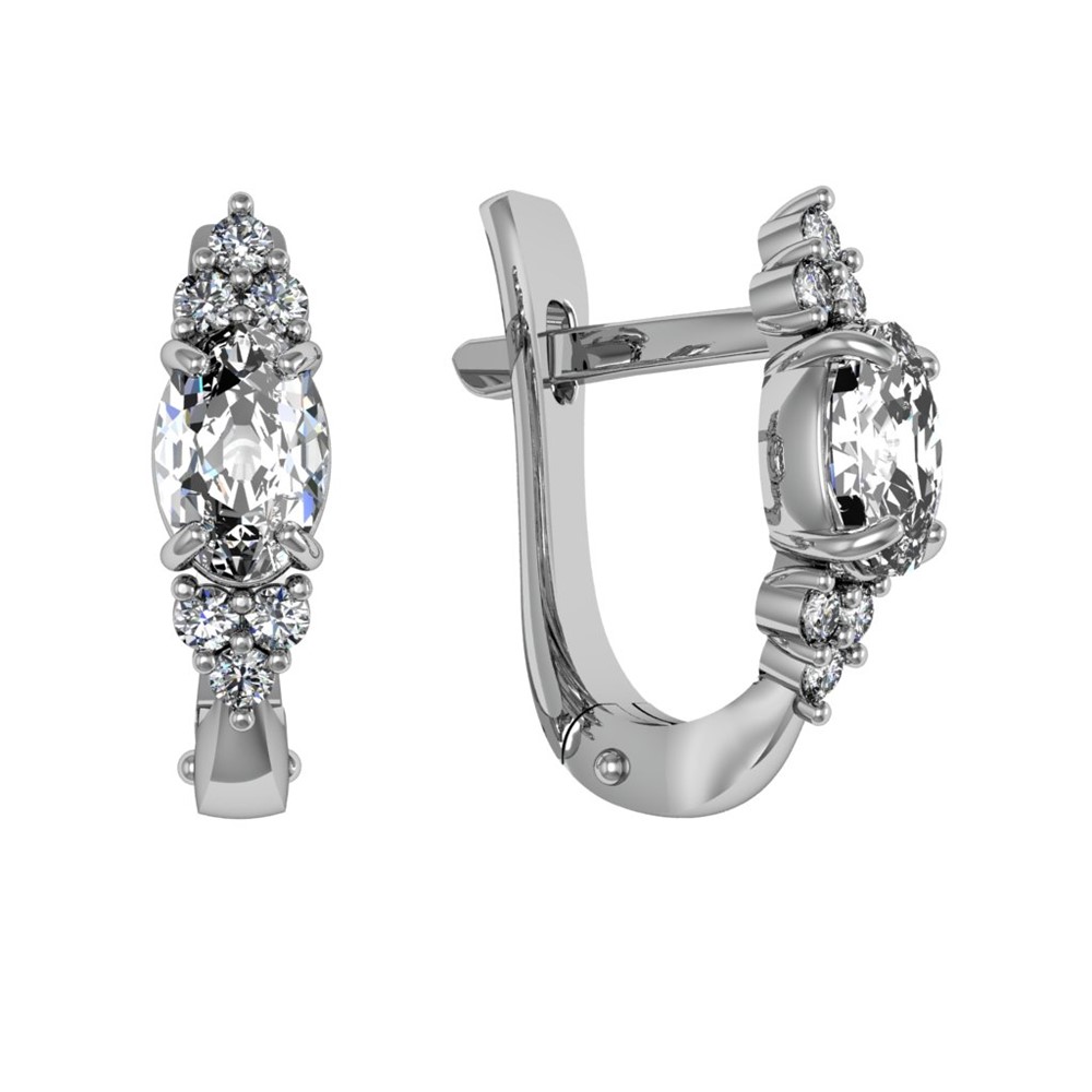 

Серьги из серебра с фианитом ПРИВОЛЖСКИЙ ЮВЕЛИР 301350-FA11, 301350-FA11
