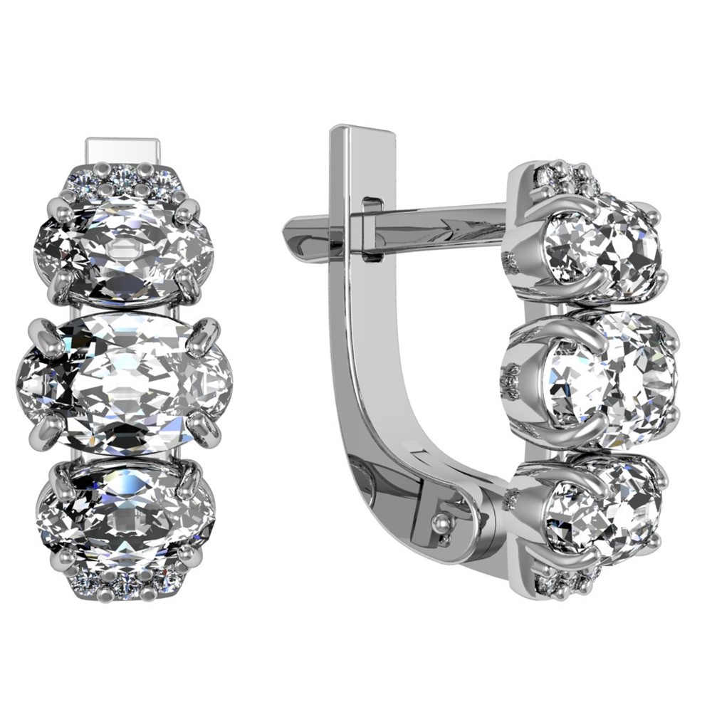 

Серьги из серебра с фианитом ПРИВОЛЖСКИЙ ЮВЕЛИР 301357-FA11, 301357-FA11