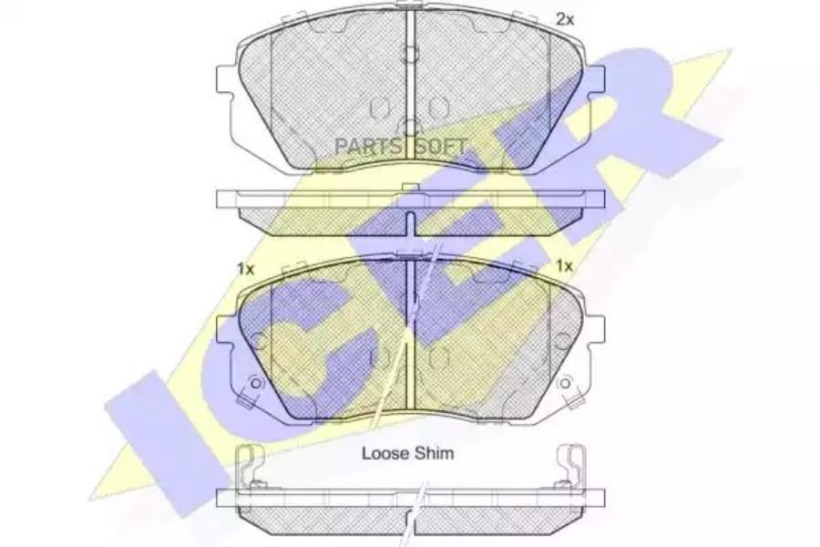 

Тормозные колодки ICER передние для Honda Accord IX 2.4 181826