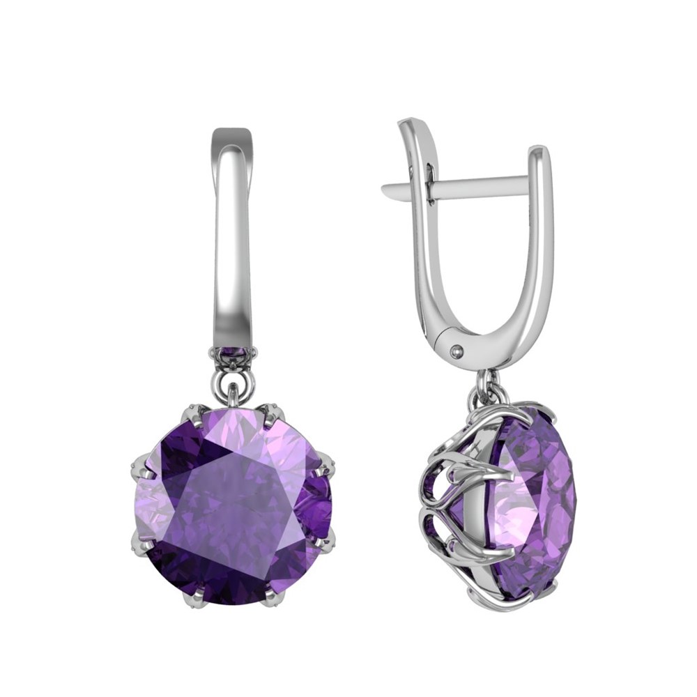 

Серьги подвески из серебра ПРИВОЛЖСКИЙ ЮВЕЛИР 301364-KD02, корунд, 301364-KD02