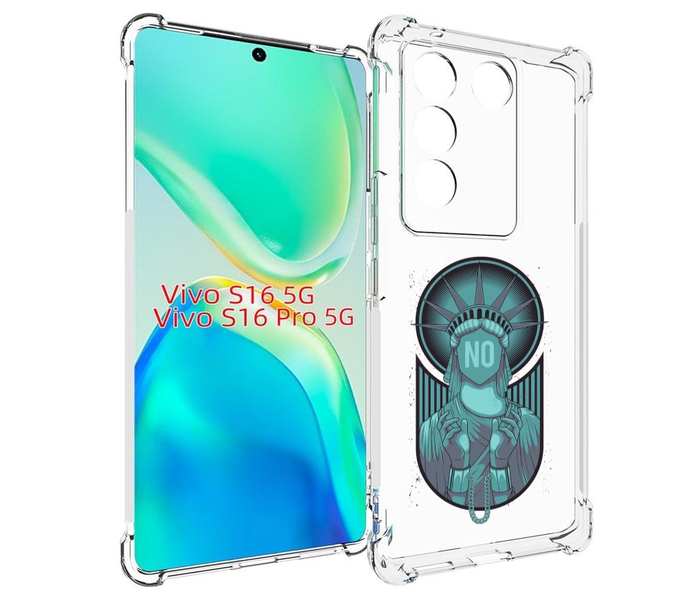

Чехол MyPads статуя свободы зеленый для Vivo S16 5G / S16 Pro 5G / V27 / V27 Pro, Tocco