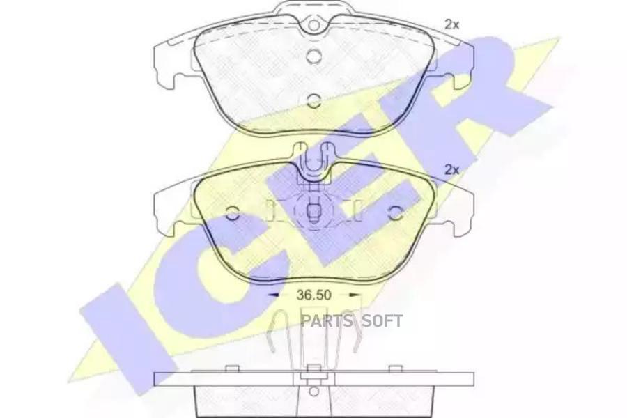 

Колодки торм.зад. MERCEDES W204/S204 180-350/CDI 01/07->/ X204 220-350/CDI 06/08-> ICER