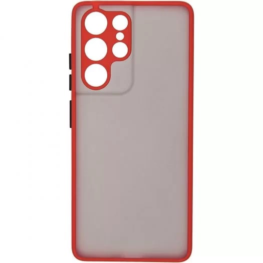 фото Чехол carmega для samsung galaxy s21 ultra frost red (car-sc-smgls21ufrd)