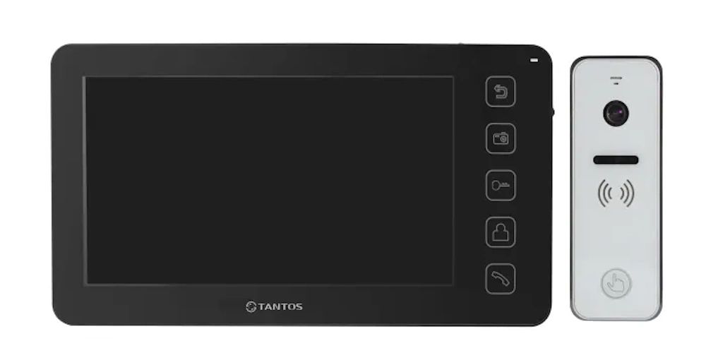 Комплект видеодомофона Tantos Prime (черный) и iPanel 2+(белая)