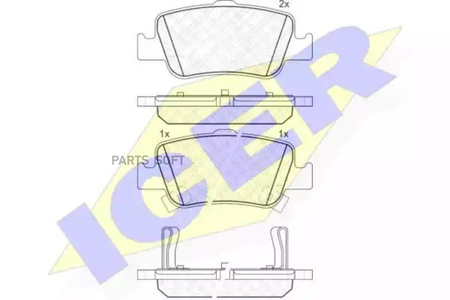 

Колодки торм.зад. TOYOTA AURIS/COROLLA 1.3-2.2 07-> ICER