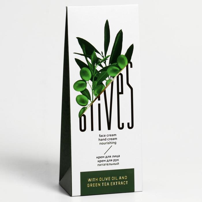 Купить Подарочный набор Olives: крем для лица, 50мл и крем для рук, 40 мл, Лучшие Традиции