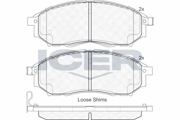 

Колодки торм.пер. INFINITI EX/G/M 01.03->, NISSAN MURANO/NAVARA/PATHFINDER/QASHQAI/QA ICER