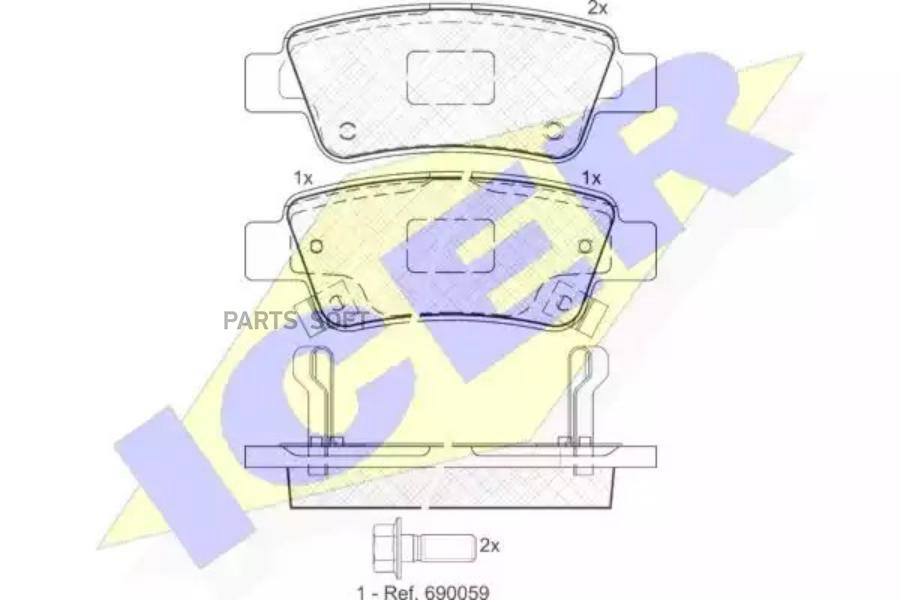 

Колодки торм.зад. HONDA CR-V 2.0/2.2CTDi/2.2DTEC 07-> ICER