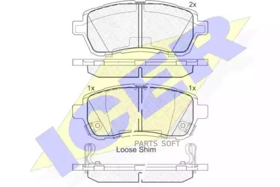 

Тормозные колодки ICER передние для Suzuki Swiftwift IV 2010- 181881200