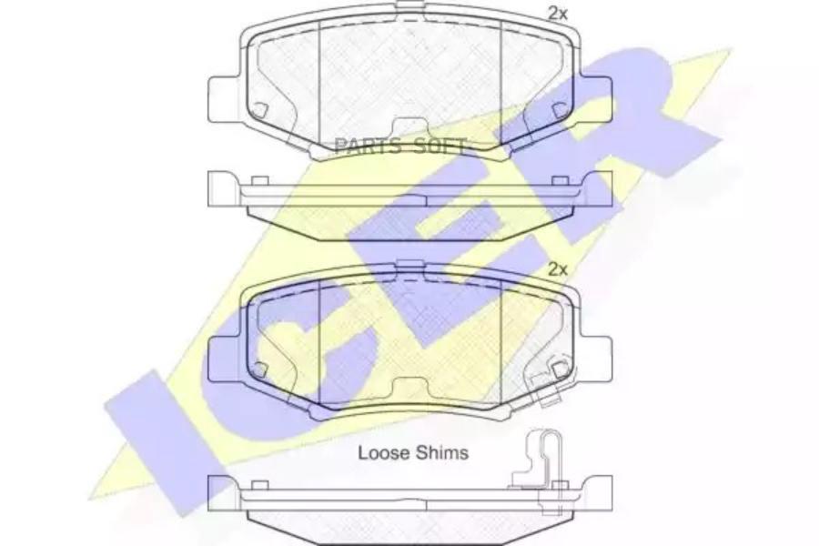 

Колодки торм.зад. DODGE NITRO/JEEP CHEROKEE/COMPASS/WRANGLER 2.4-3.8 07-> ICER