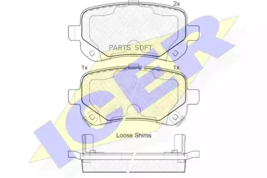 

Колодки торм.зад. CHRYSLER GRAND VOYAGER 2.8-3.8 07->, DODGE CARAVAN/JOURNEY 2.0-3.6 ICER