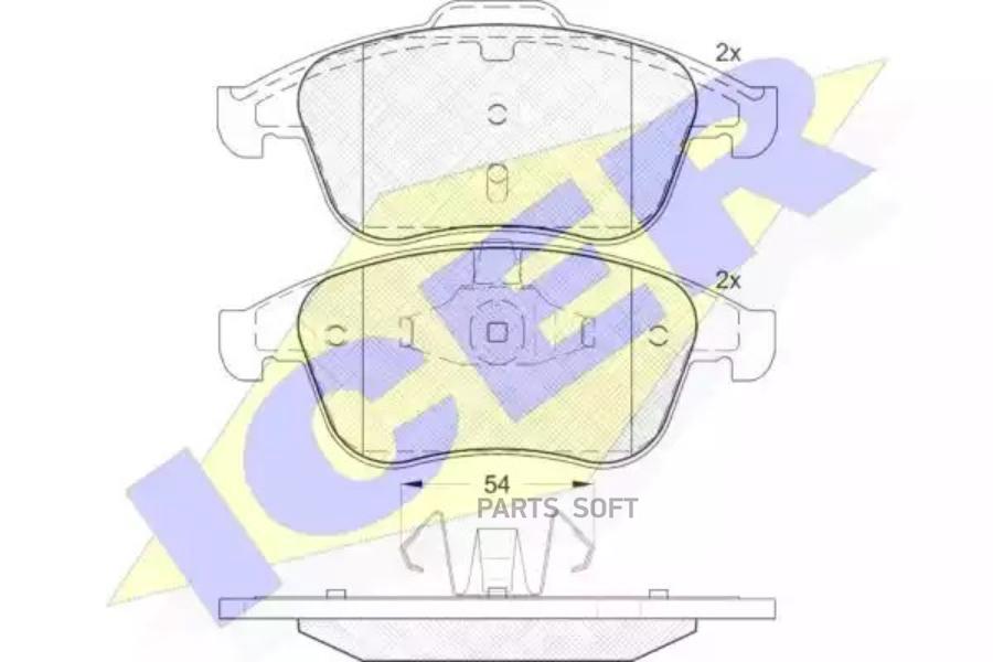 

Колодки торм.пер. RENAULT SCENIC/MEGANE/GRAND SCENIC 1.4-2.0 08-> ICER