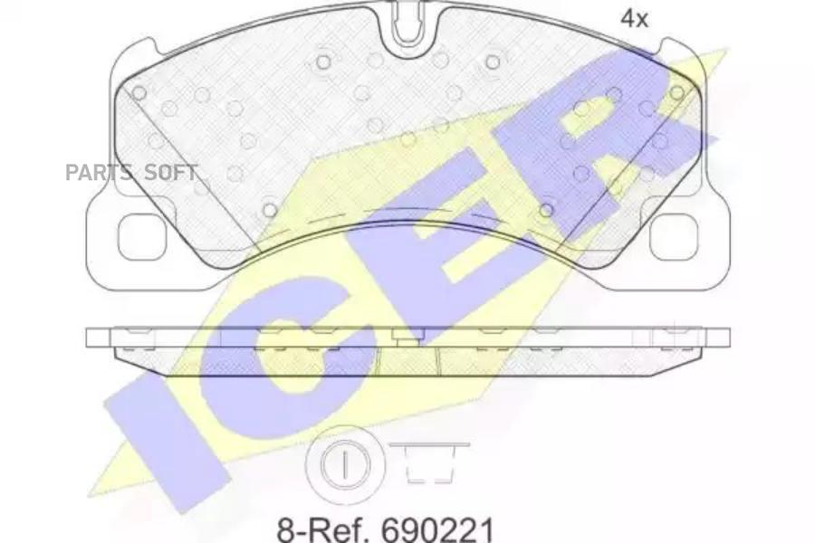 

Колодки торм.пер. PORSCHE Cayenne 3.2-4.8 09/02->, VW Touareg 2.5-6.0/TDI 10/02-> ICER