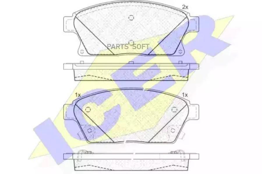 

Тормозные колодки ICER передние для Chevrolt Cruze 2009- 181939