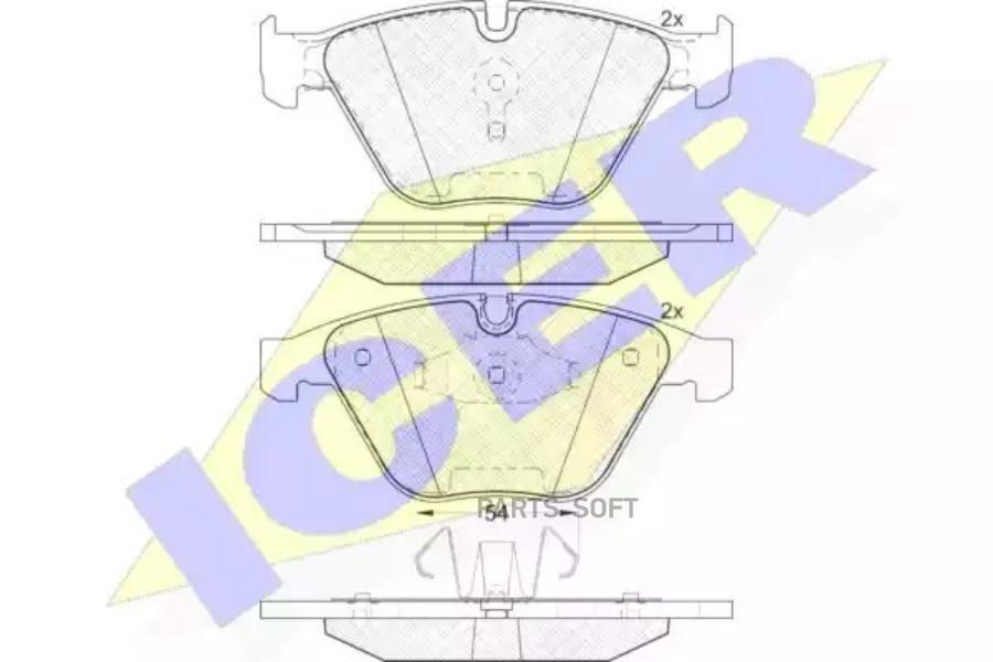 

Колодки торм.пер. BMW 3 (E90/91/92/93) 04/06-> ICER