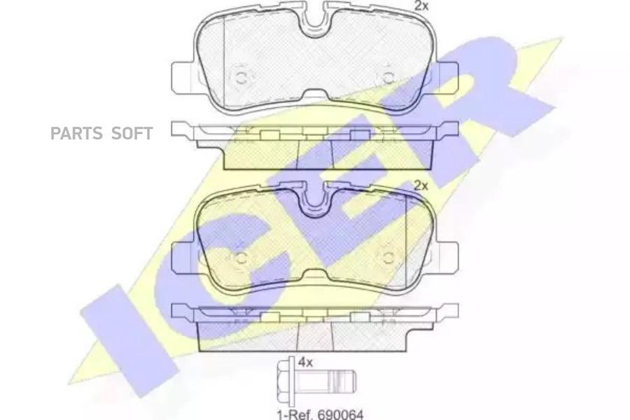 

Колодки торм.зад. LAND ROVER Range Rover Sport 3.0 TD, 5.0 V8 ICER